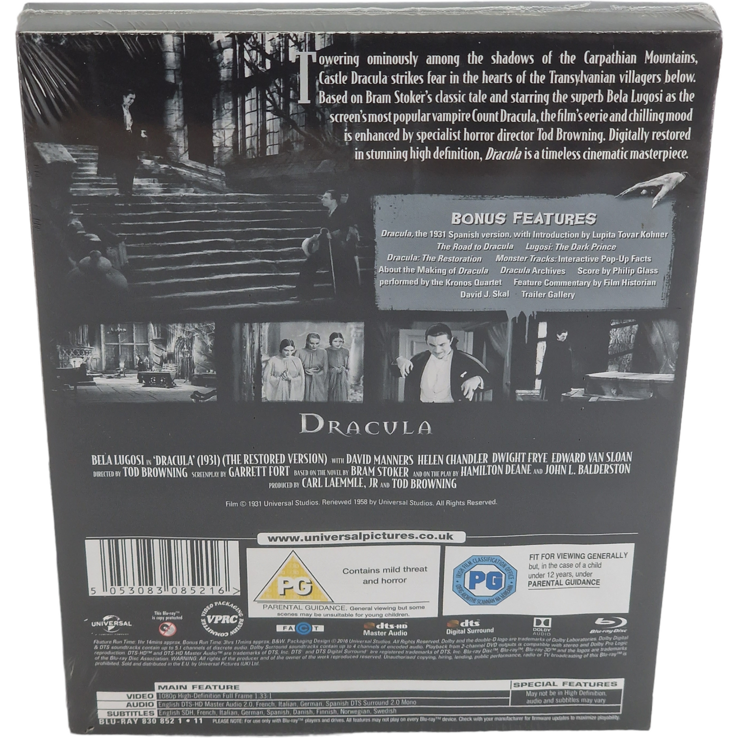 Dracula Blu-ray SteelBook Zavvi  Bela Lugosi, Helen Chandler 2016 Zone Libre