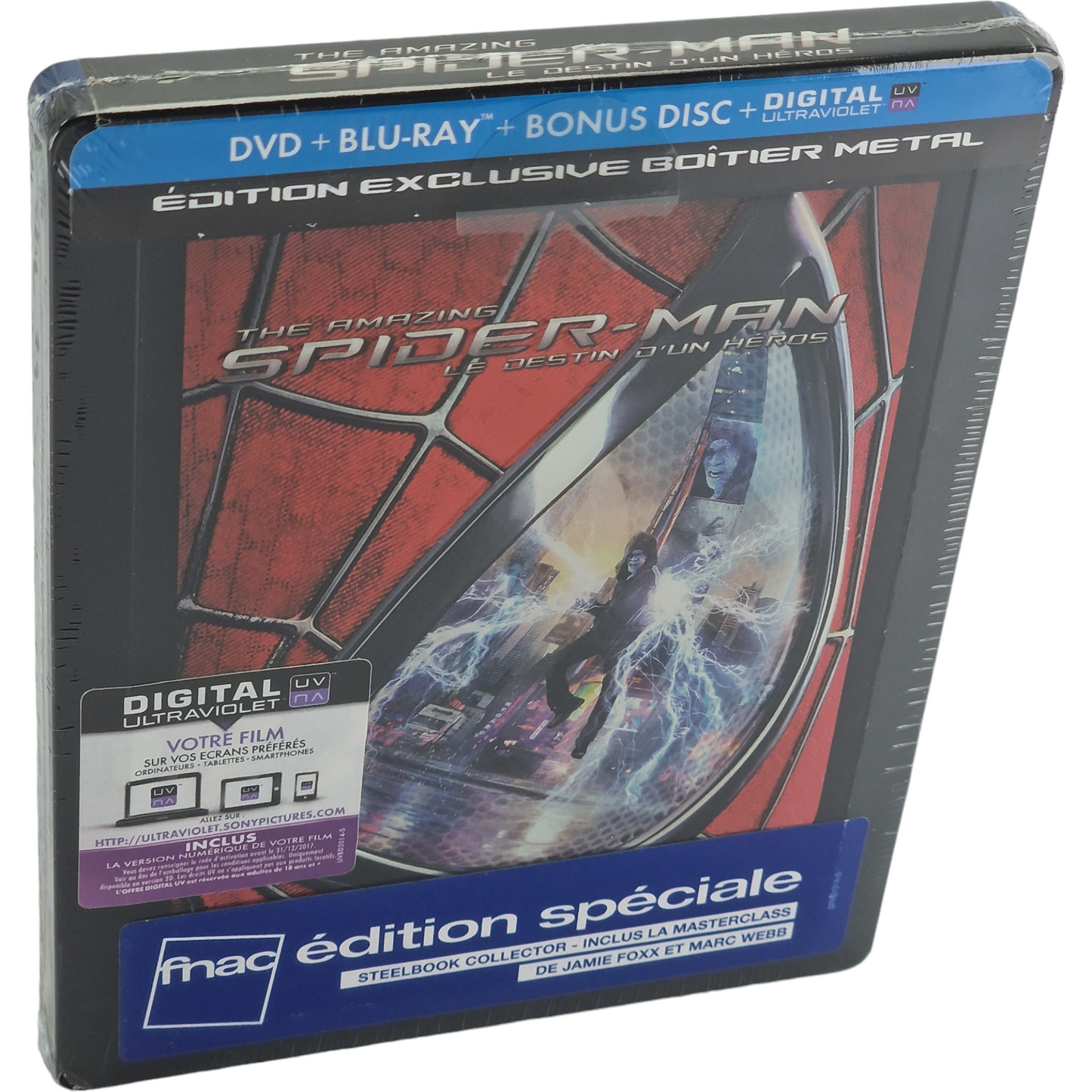 The Amazing Spider-Man 2 Blu-ray + DVD SteelBook Débossé Limitée Fnac 2014   Libre