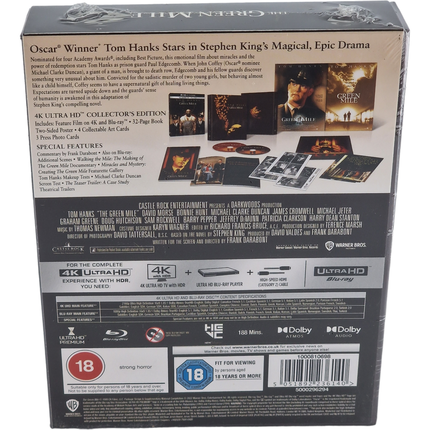 La Ligne verte  4K Ultra HD +Blu-ray Édition Collector Ultime Tom Hanks [-18]