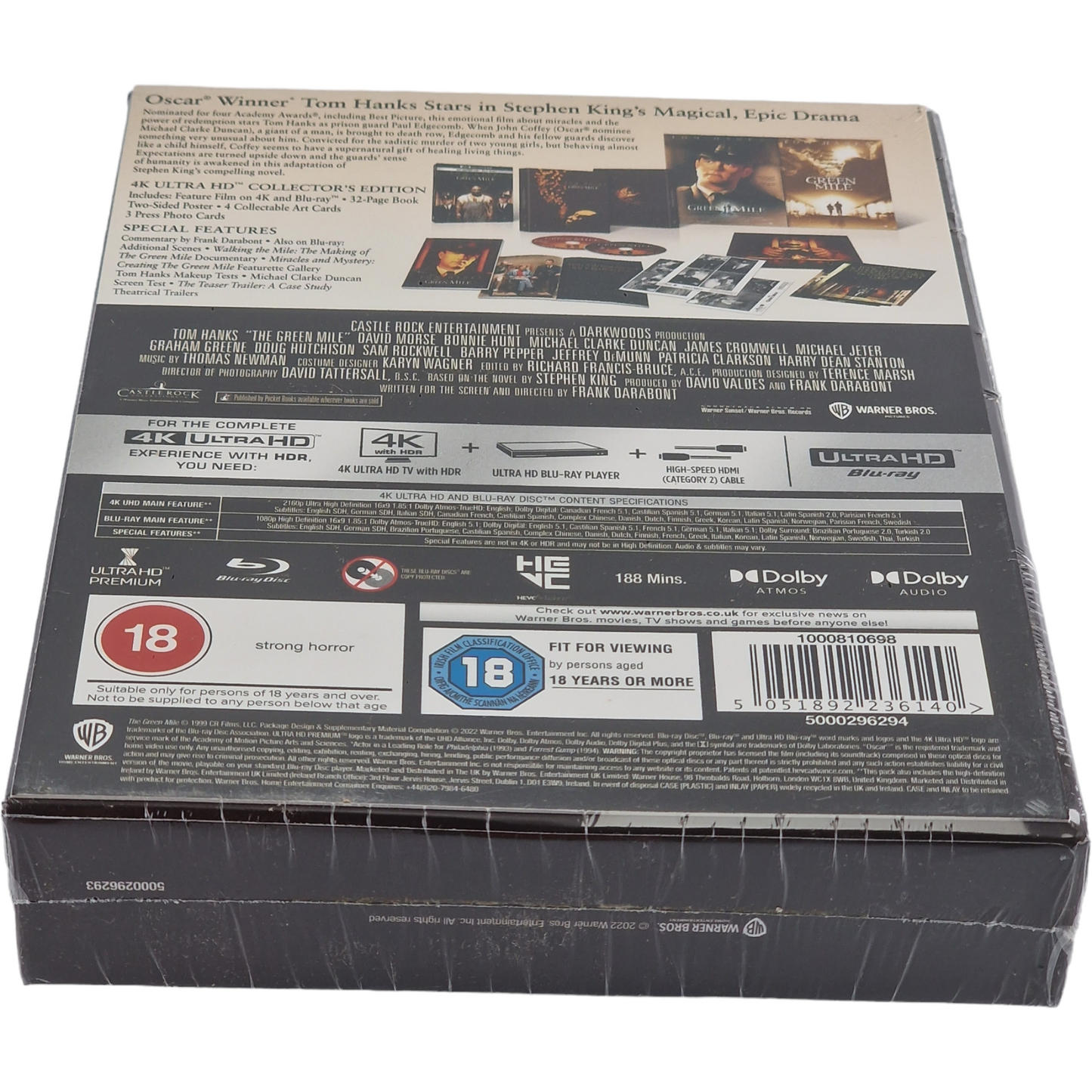 La Ligne verte  4K Ultra HD +Blu-ray Édition Collector Ultime Tom Hanks [-18]