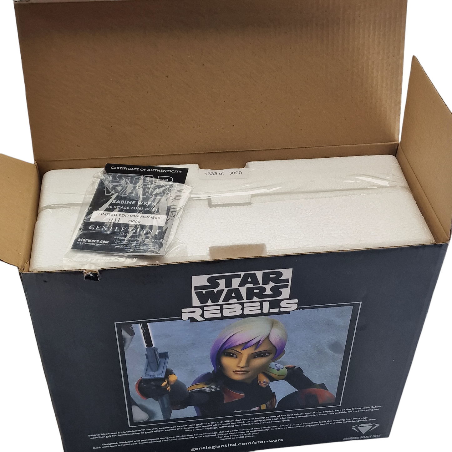 Star Wars: Rebels Sabine Wren Gentle Giant 1/6 Buste 3000 ex Diamond Select Neuf