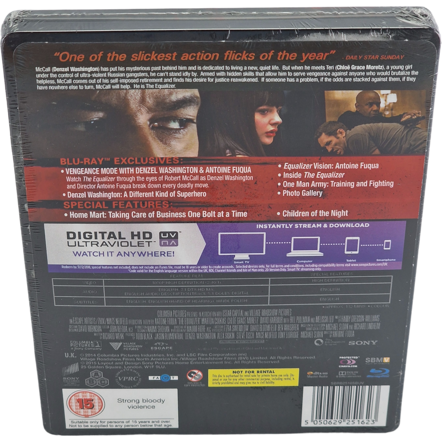 The Equalizer Blu-ray Steelbook Débossé Zavvi 2015 Limitée 4000 Ex  [-18 Libre