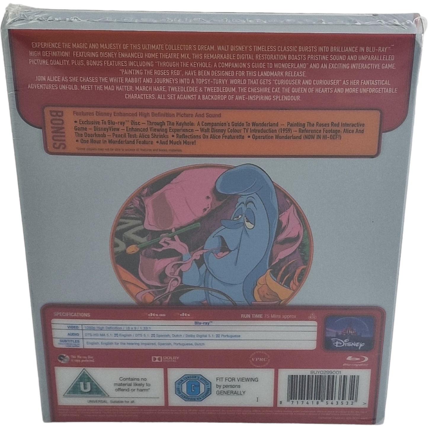 Alice in Wonderland  Disney Blu-ray SteelBook Zavvi  Mondo X  #32 Limitée Zone B