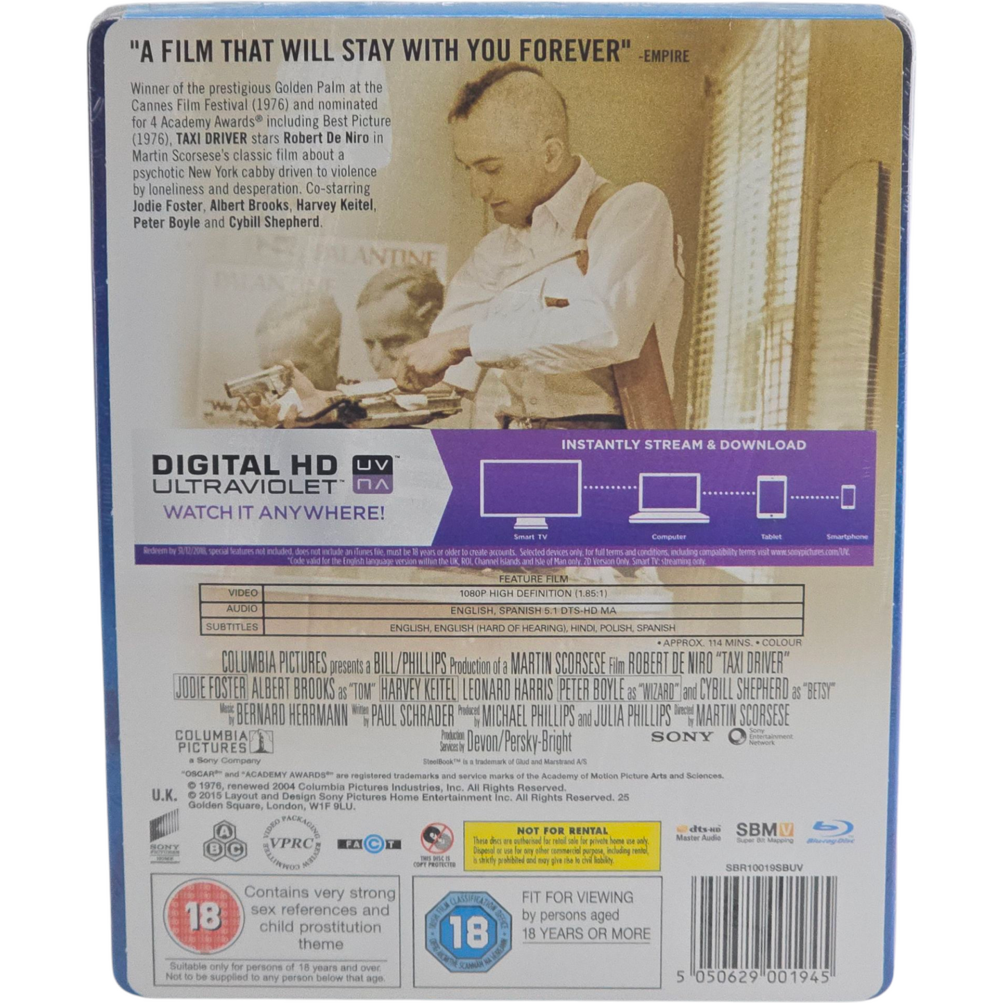 Taxi Driver-Gallery Blu-ray SteelBook Zavvi De Niro limité 1000 Ex Libre[-18]