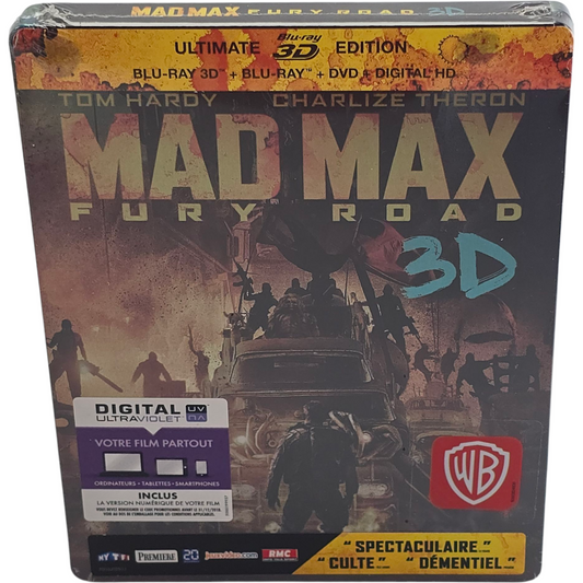 Mad Max: Fury Road SteelBook 3D + Blu-ray + DVD Limitée 2015 Fnac Zone Libre