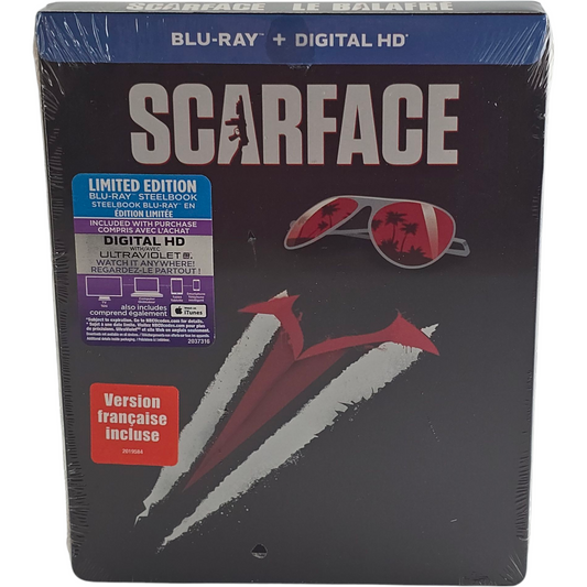 Scarface Le Balafré SteelBook Blu-ray Import Canada VF Iconic Art Al Pacino