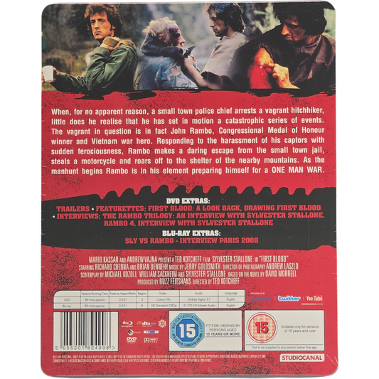 Rambo First Blood - SteelBook Blu-ray + DVD Double Play édition limitée UK