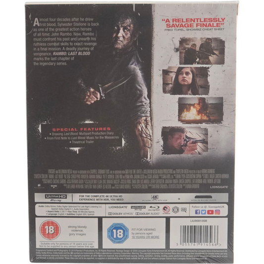 Rambo Last Blood - SteelBook 4K UHD + Blu-ray Zavvi édition limitée import UK