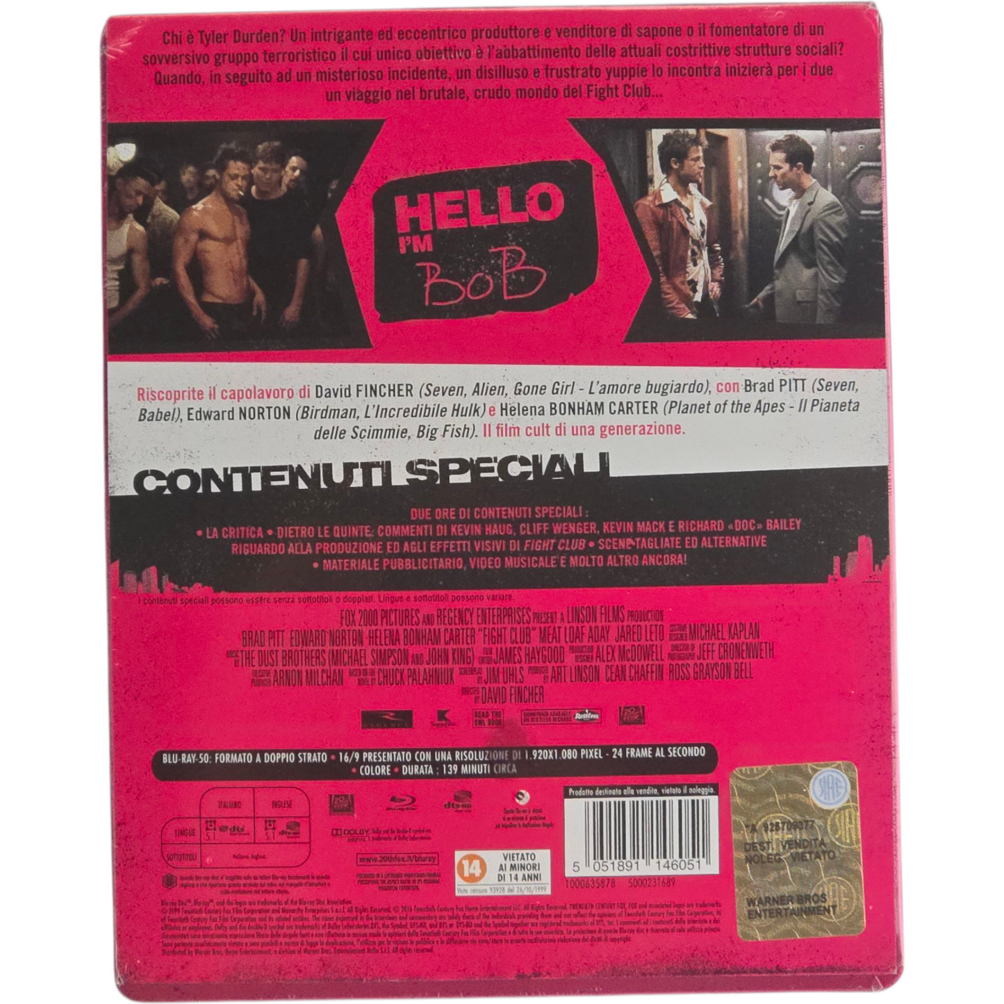 Fight Club 1999 Blu-ray SteelBook Brad Pitt,Edward Norton édition limitée B[-18]