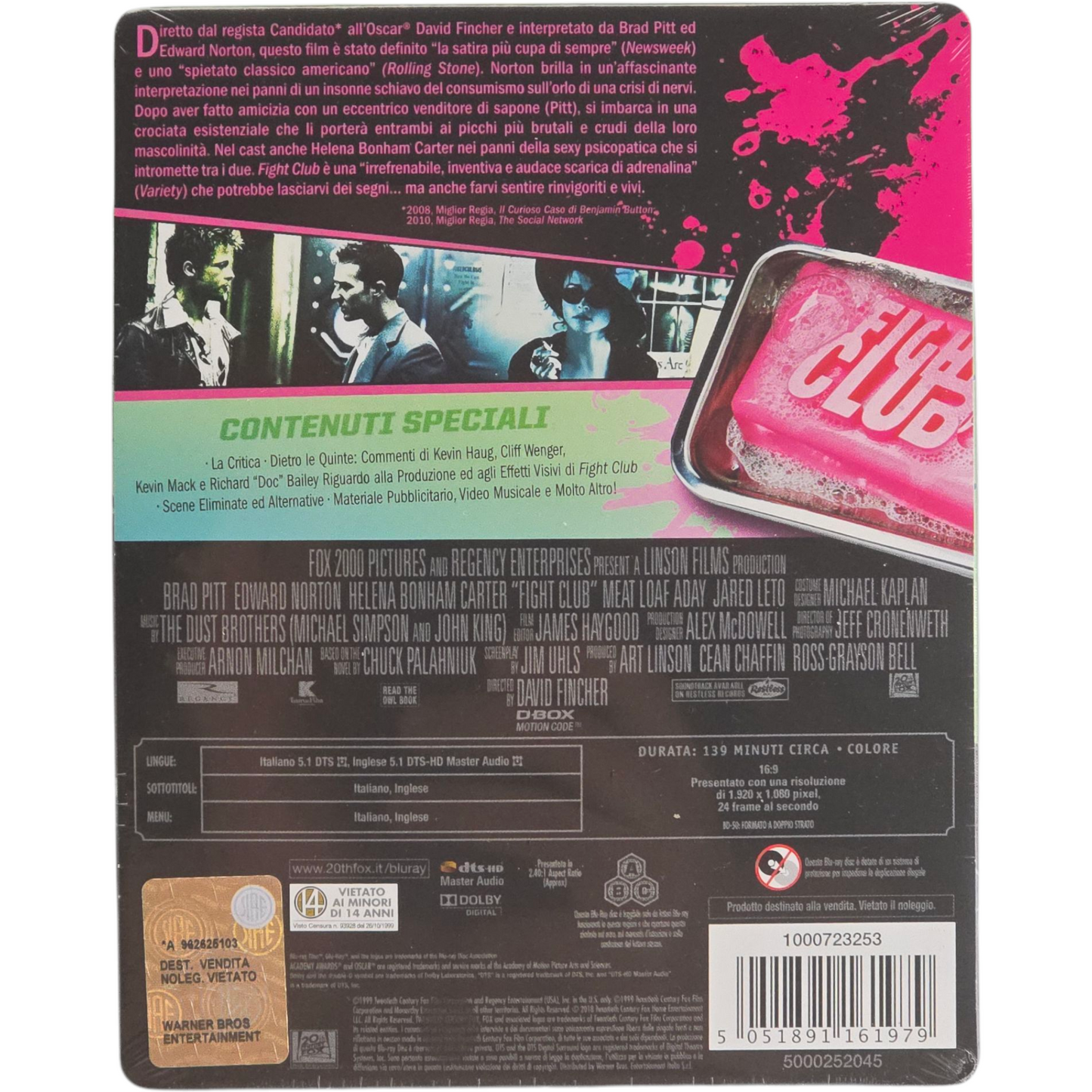 Fight Club 1999 Blu-ray SteelBook  Brad Pitt , Edward Norton 2018 Zone B