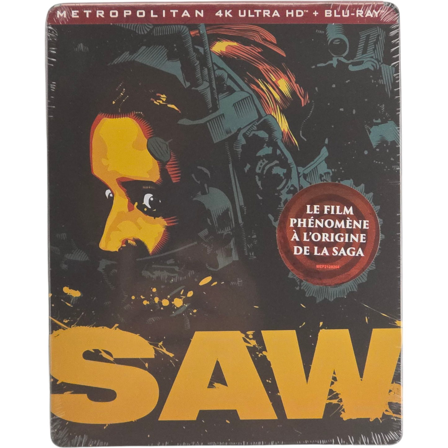 Saw Steelbook 2004 Blu-ray 4K Ultra HD + Blu-ray Leigh Whannell 2021 Zone B