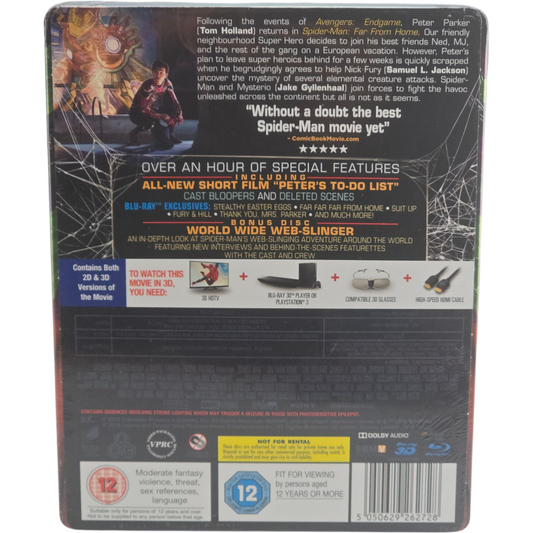 Spider-Man: Far From Home (2019) - SteelBook Blu-ray 3D + Blu-ray - Zone libre - vue 3