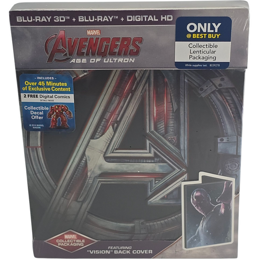 Avengers: Age of Ultron Blu-ray 3D + 2D SteelBook Débossé Best Buy 2018 A Zone