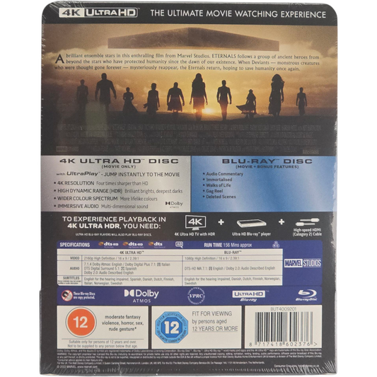 Eternals (2021) - SteelBook 4K Ultra HD + Blu-ray - Zone libre - vue 3