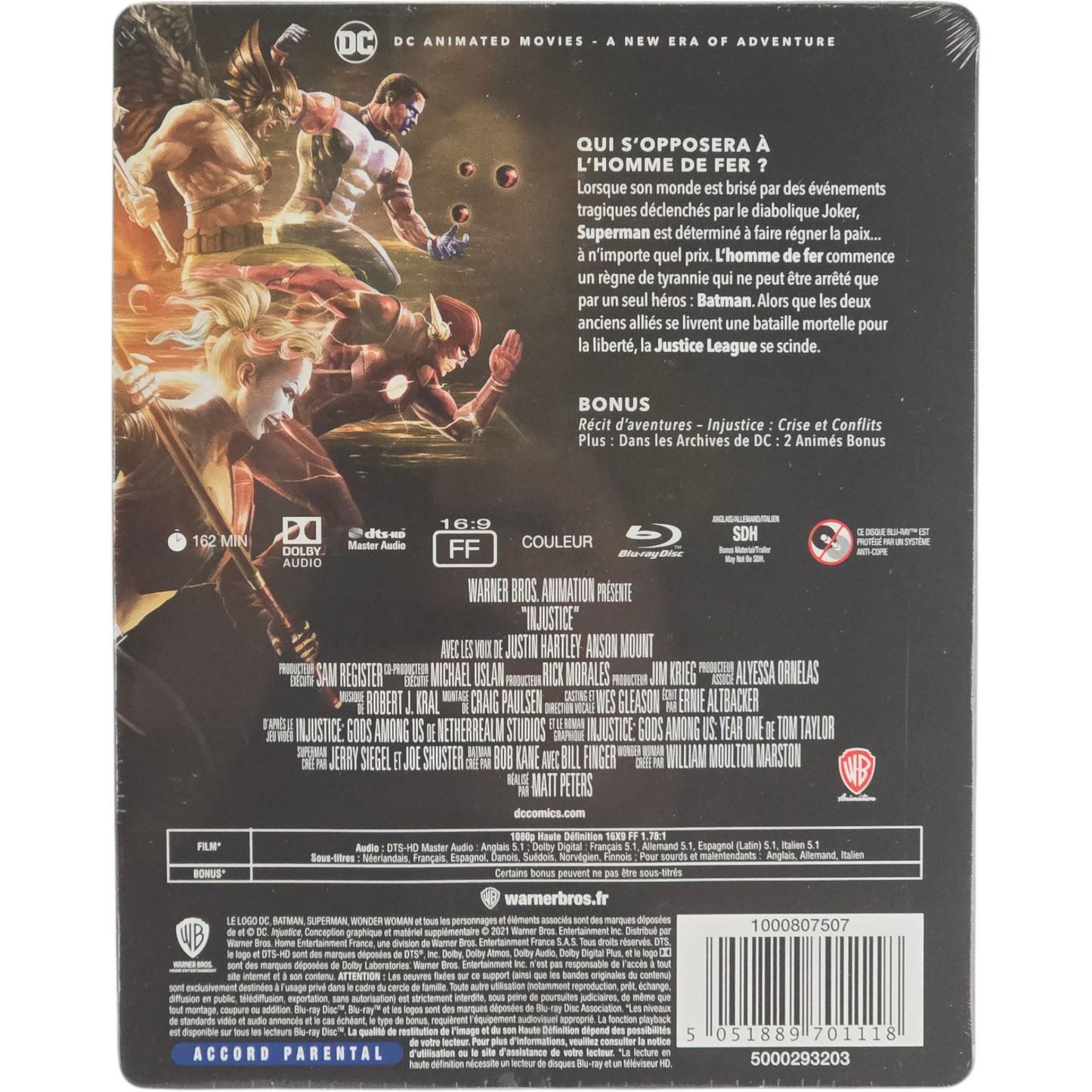 Injustice: Gods Among Us Blu-ray SteelBook  Matt Peters Warner Bros.2021 Zone B