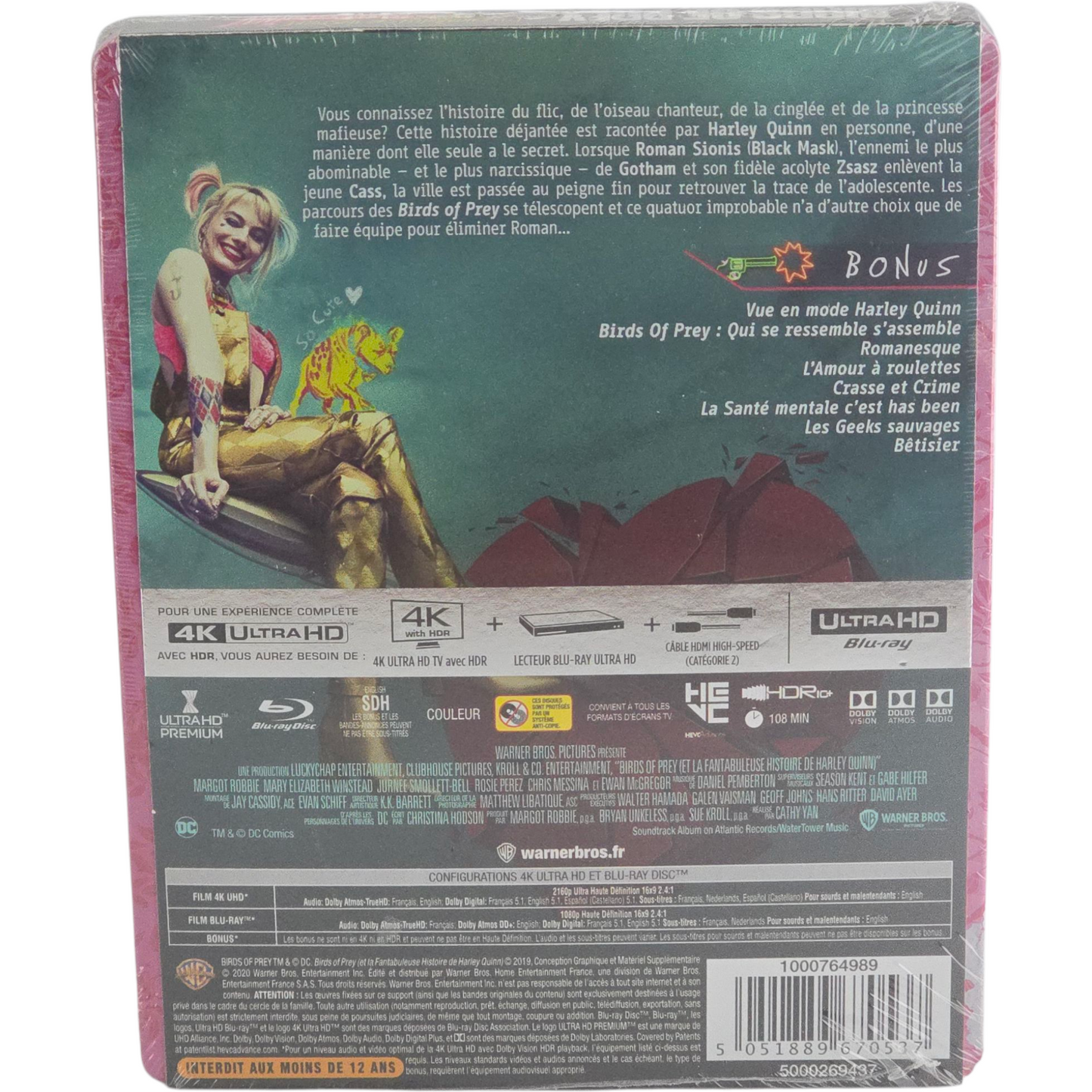 Birds of Prey [la fantabuleuse histoire de Harley Quinn] 4K Ultra HD SteelBook B