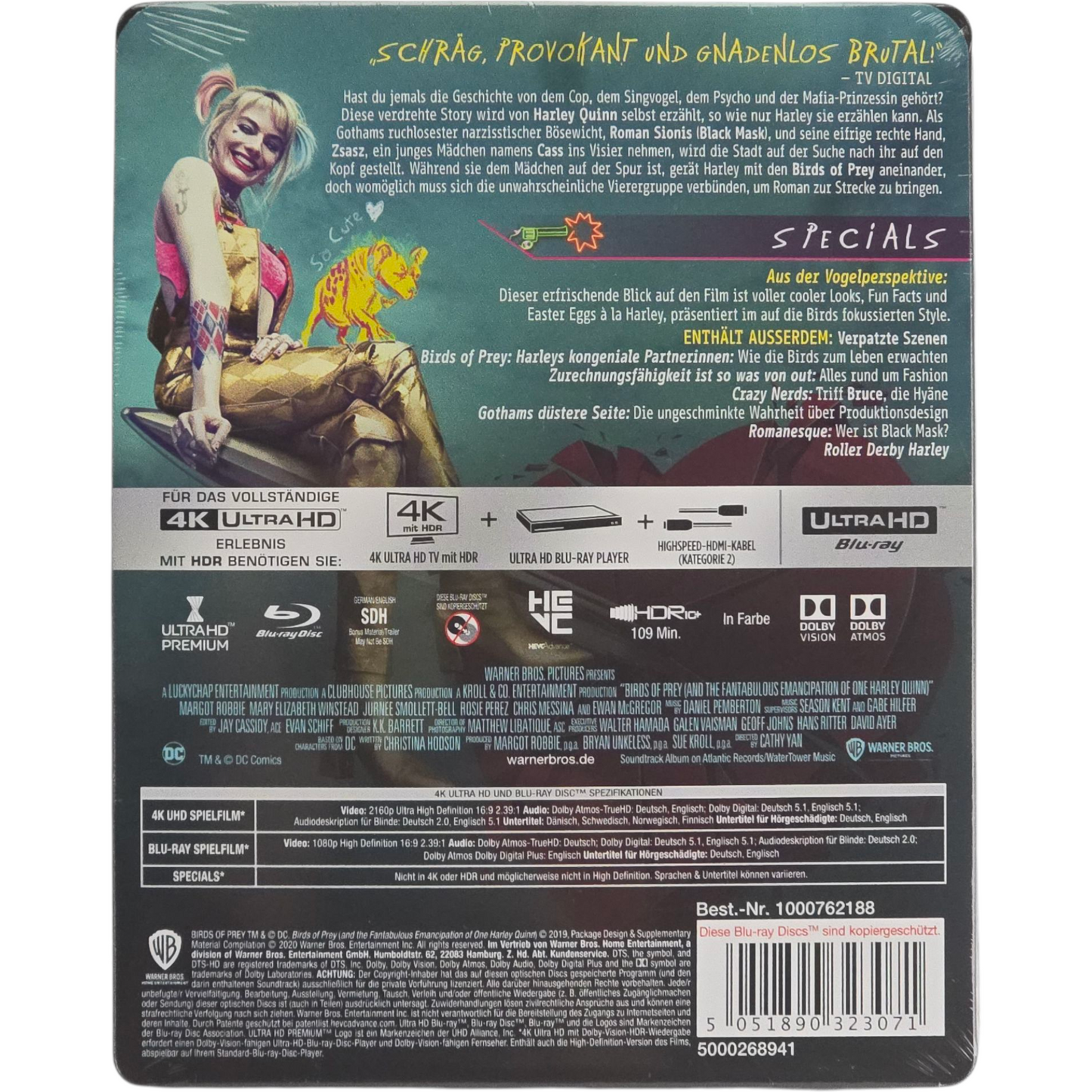Birds of Prey [la fantabuleuse histoire de Harley Quinn] 4K Ultra HD SteelBook