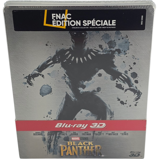 Black Panther Steelbook Blu-ray 3D + 2D + Livre Fnac Édition limitée Zone B