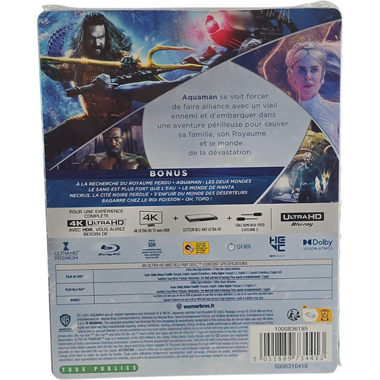Aquaman et le Royaume perdu : SteelBook  4K Ultra HD + Blu-ray  Fnac Region B