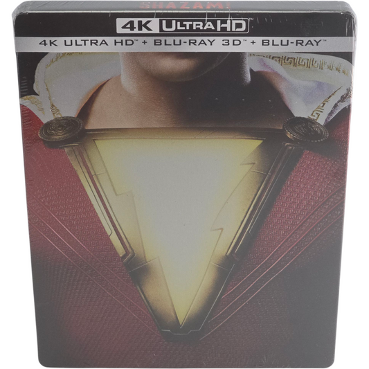 Shazam!  steelbook  4K Ultra HD + Blu-ray 3D + Blu-ray + CD Fnac éxclusif Libre