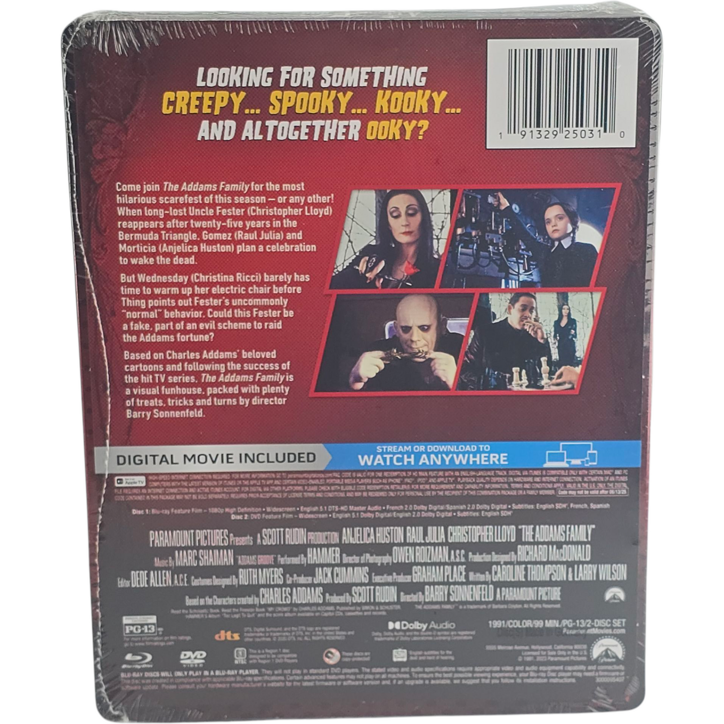 La famille Addams 1991 SteelBook  Blu-ray + DVD  2023 : Barry Sonnenfeld Zone A