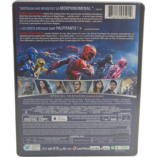 Power Rangers (2017) - SteelBook Blu-ray + DVD - Zone A + Zone 1 - vue 3
