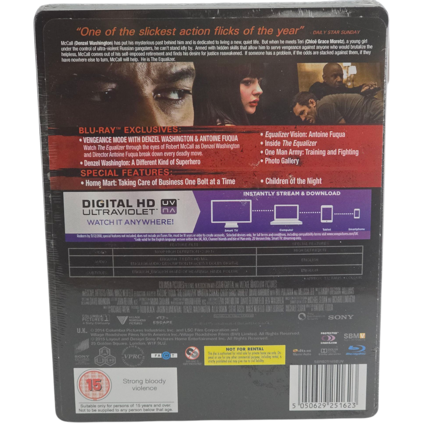 The Equalizer Blu-ray Steelbook Débossé Zavvi 2015 Limitée 4000 Ex  [-18 Libre