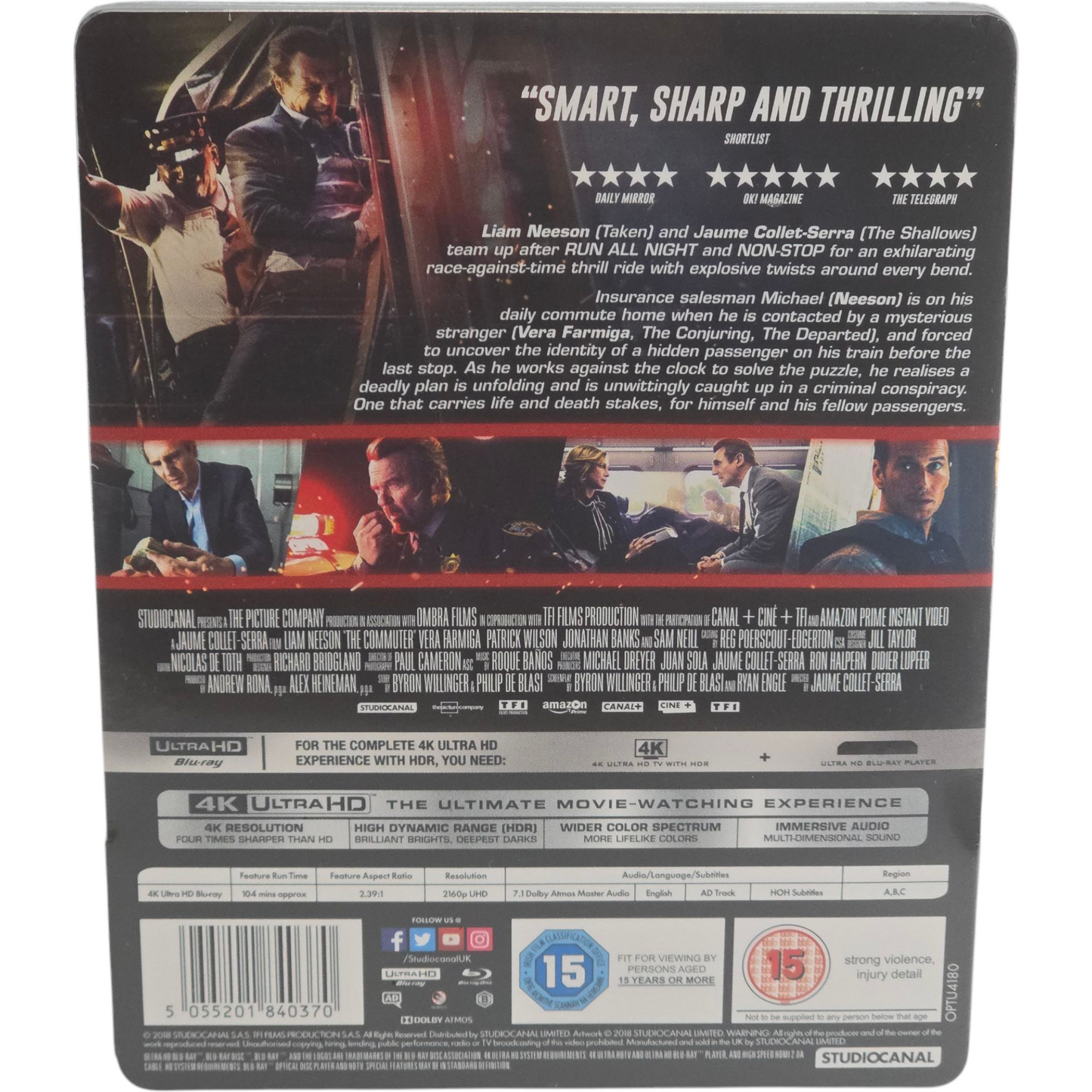 The Passenger [The Commuter] 4K Ultra HD SteelBook Zavvi éxclusif Region