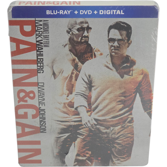 Pain & Gain Blu-ray SteelBook DVD +  Blu-ray  Mark Wahlberg, Dwayne Johnson [-18] A