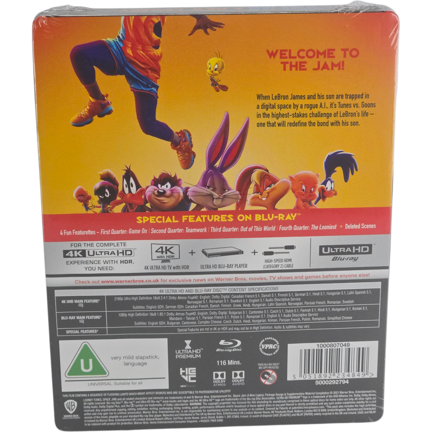 Space Jam : Un nouvel héritage 4K Ultra HD + Blu-ray Steelbook Zavvi  Zone Libre