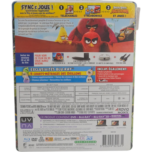 Angry Birds : Le Film – Blu-ray 3D + Blu-ray + DVD – visuel 3