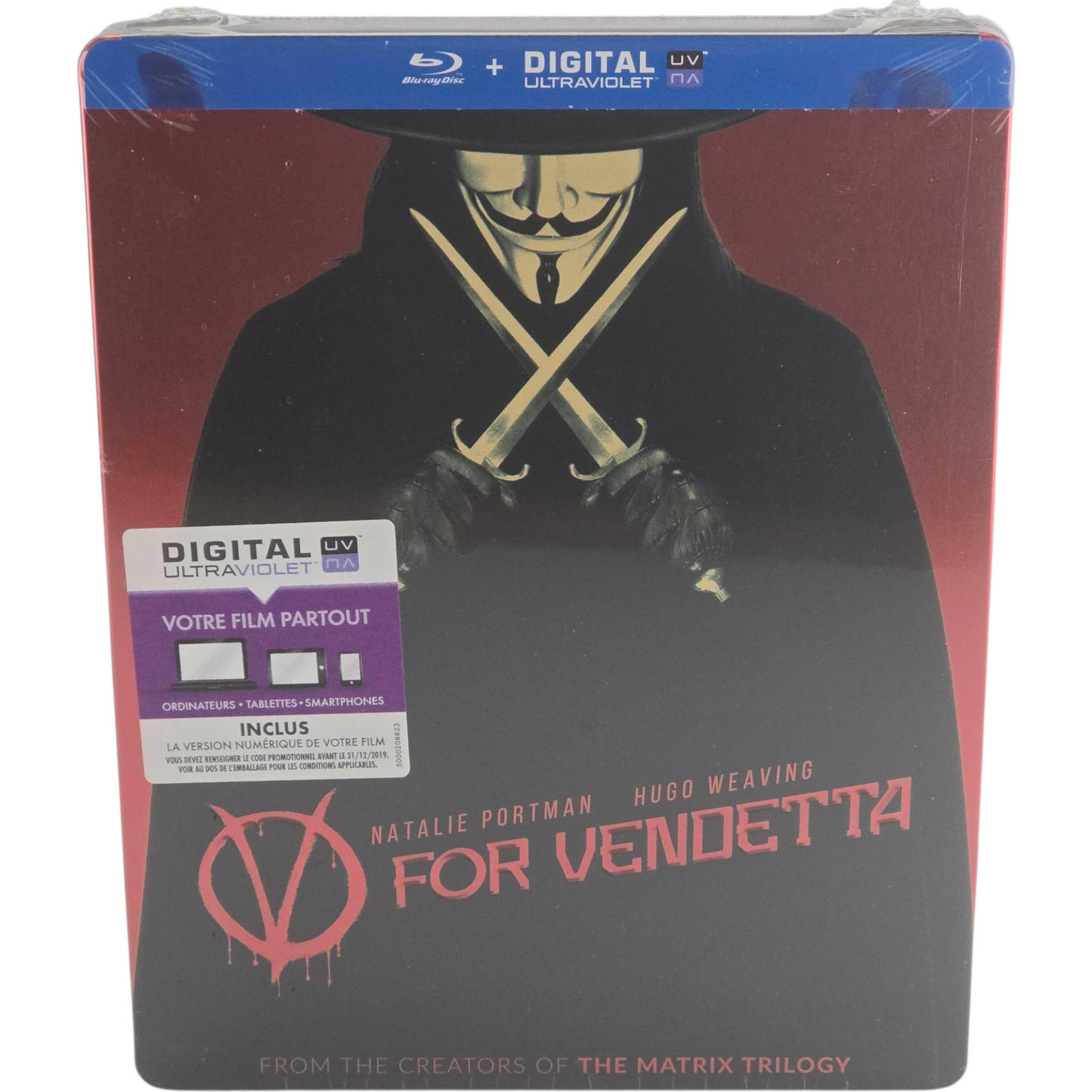 V for Vendetta   Blu-ray SteelBook  Débossé Natalie Portman  2016 Region B [-18]