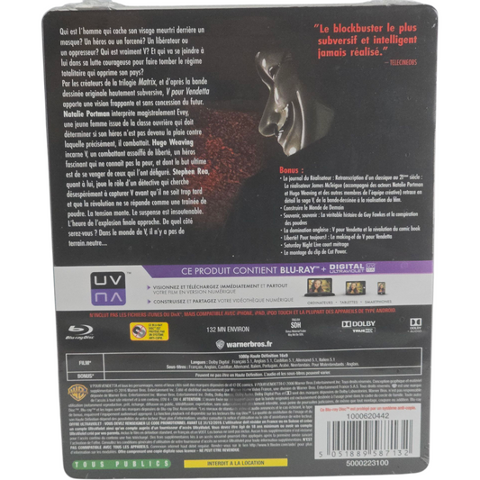 V pour Vendetta (2005) - SteelBook Blu-ray - Zone B - vue 3