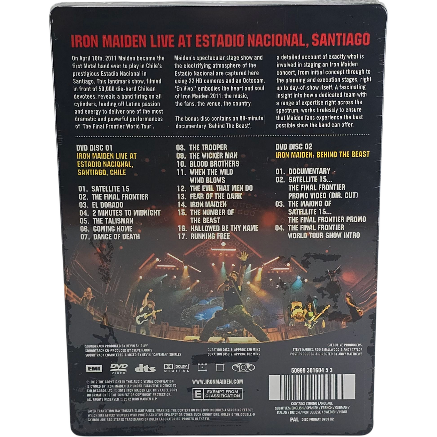 Iron Maiden – En Vivo! (Steelbook Edition) 2 DVD (Live At Estadio Nacional, Santiago)