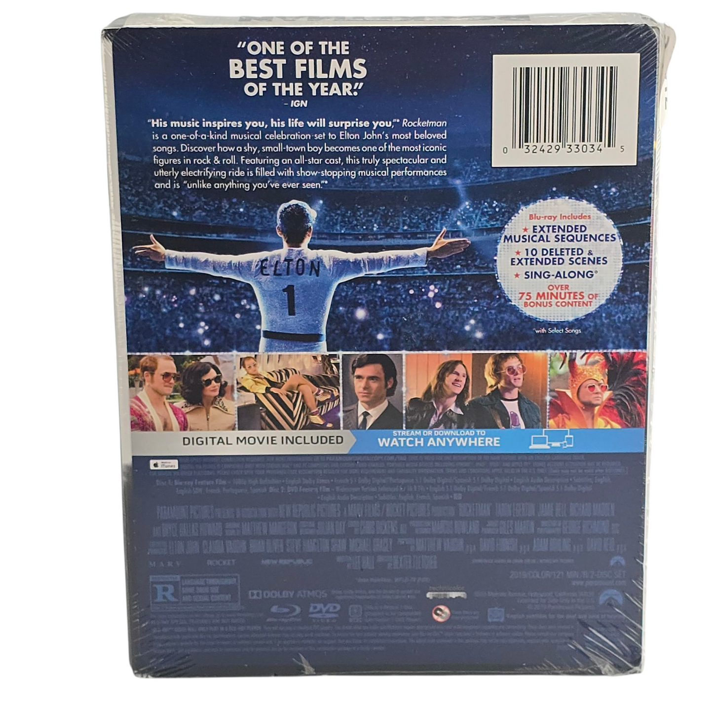 Rocketman Blu-ray SteelBook Blu-ray + DVD Plus Bonus 2019  Zone A