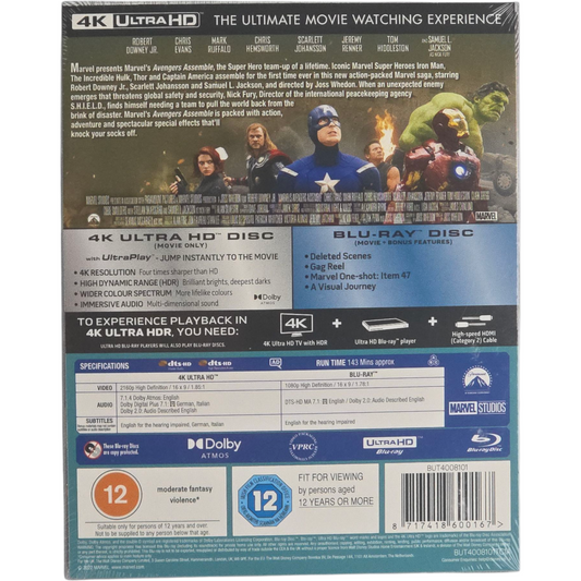 Avengers (2012) – SteelBook Mondo X 4K Ultra HD + Blu-ray – Zone libre + Zone B – vue 3