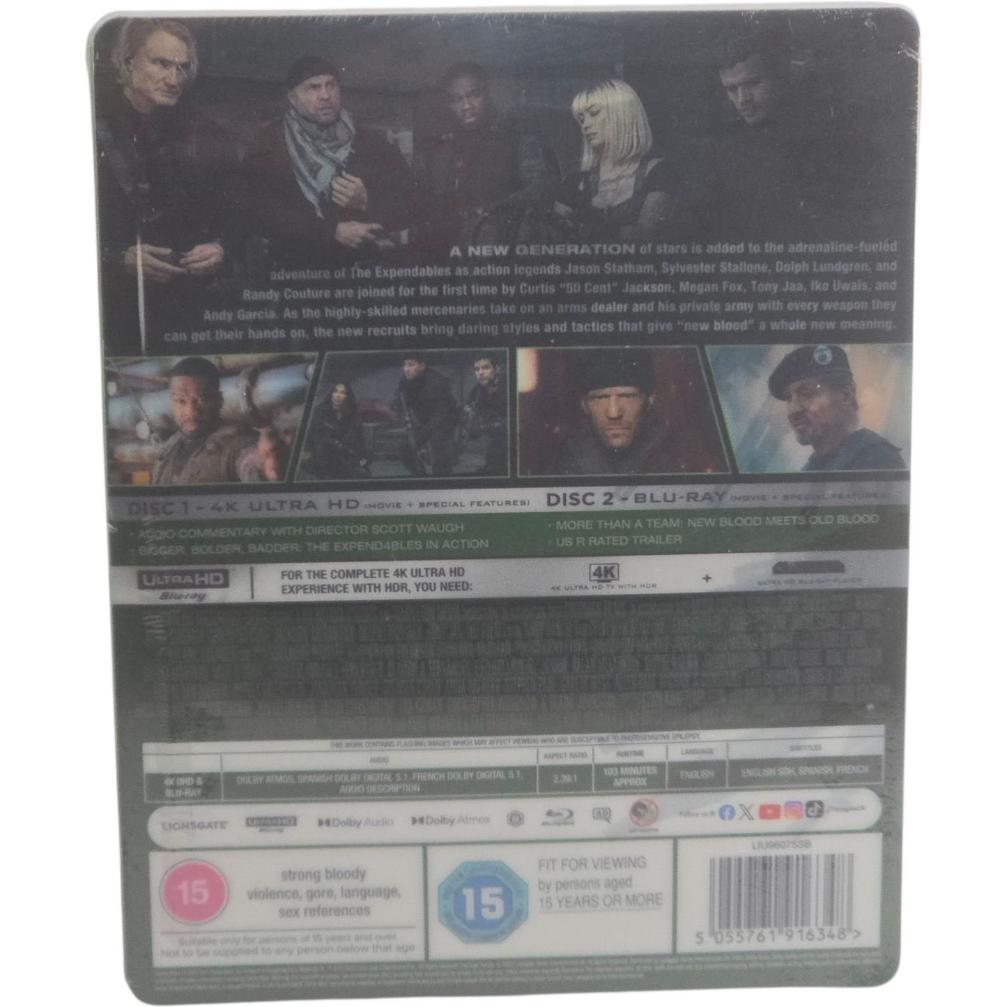 The Expendables 4 Steelbook 4K Ultra HD + Blu-ray  Édition limitée 2023  Zone B