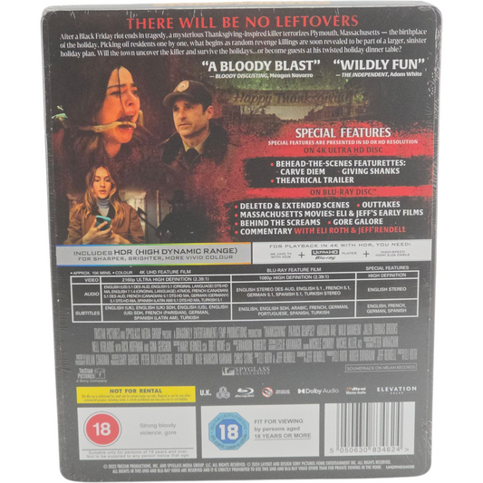 Thanksgiving (2023) – SteelBook 4K Ultra HD + Blu-ray – Zone B – vue 3
