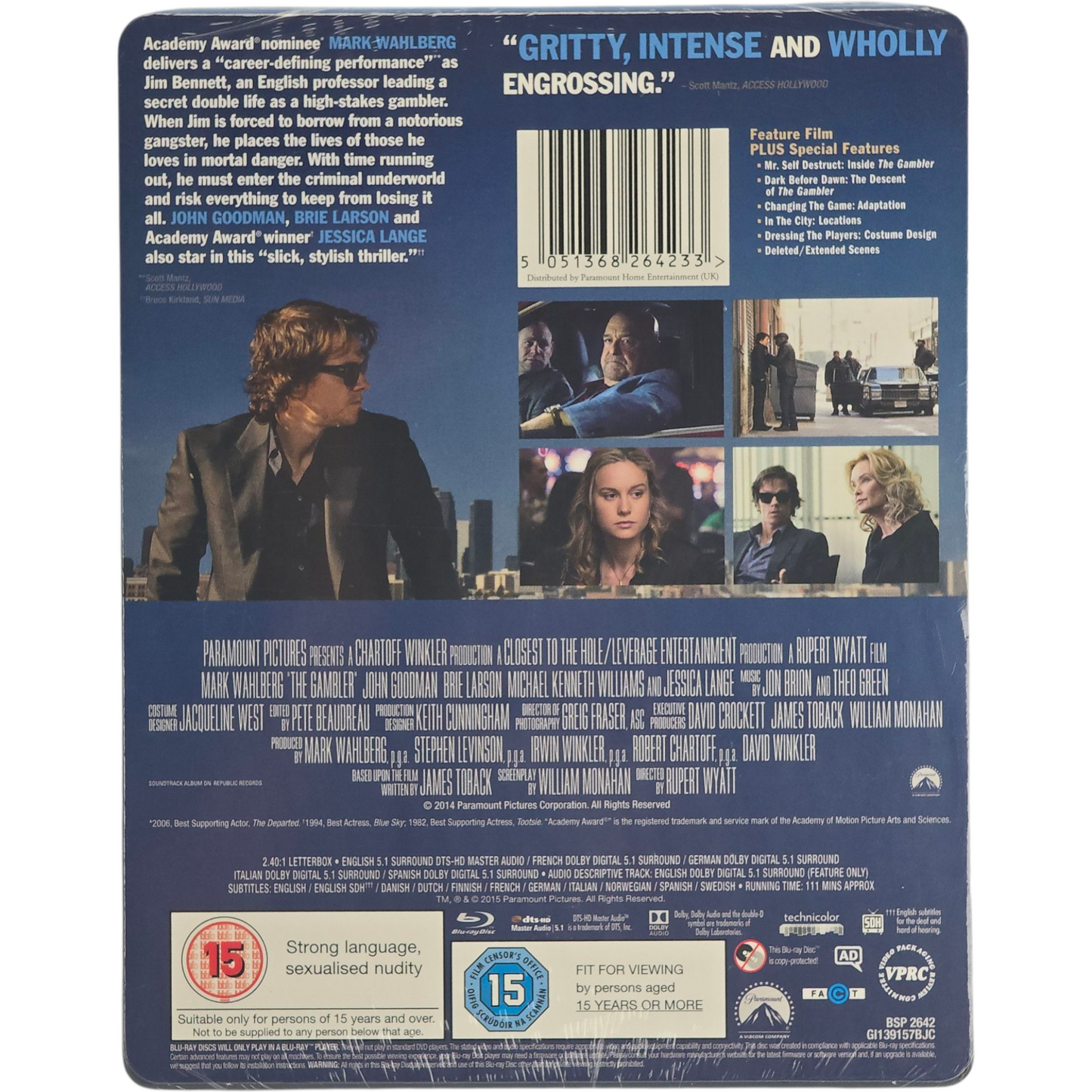 Le Flambeur Mark Wahlberg Blu-ray SteelBook Zavvi Limitée 1500 Ex 2015 Zone B