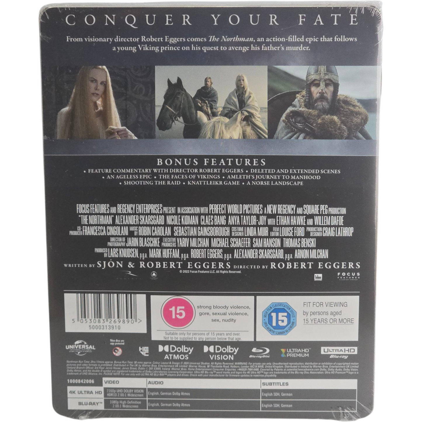 The Northman 4K Ultra HD + Blu-ray Steelbook Débossé Nicole Kidman 2024  B [-18]