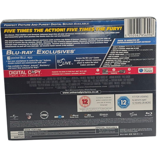 Fast & Furious 5 (2011) - SteelBook Blu-ray + DVD - Zone libre + Zone 2 - vue 3