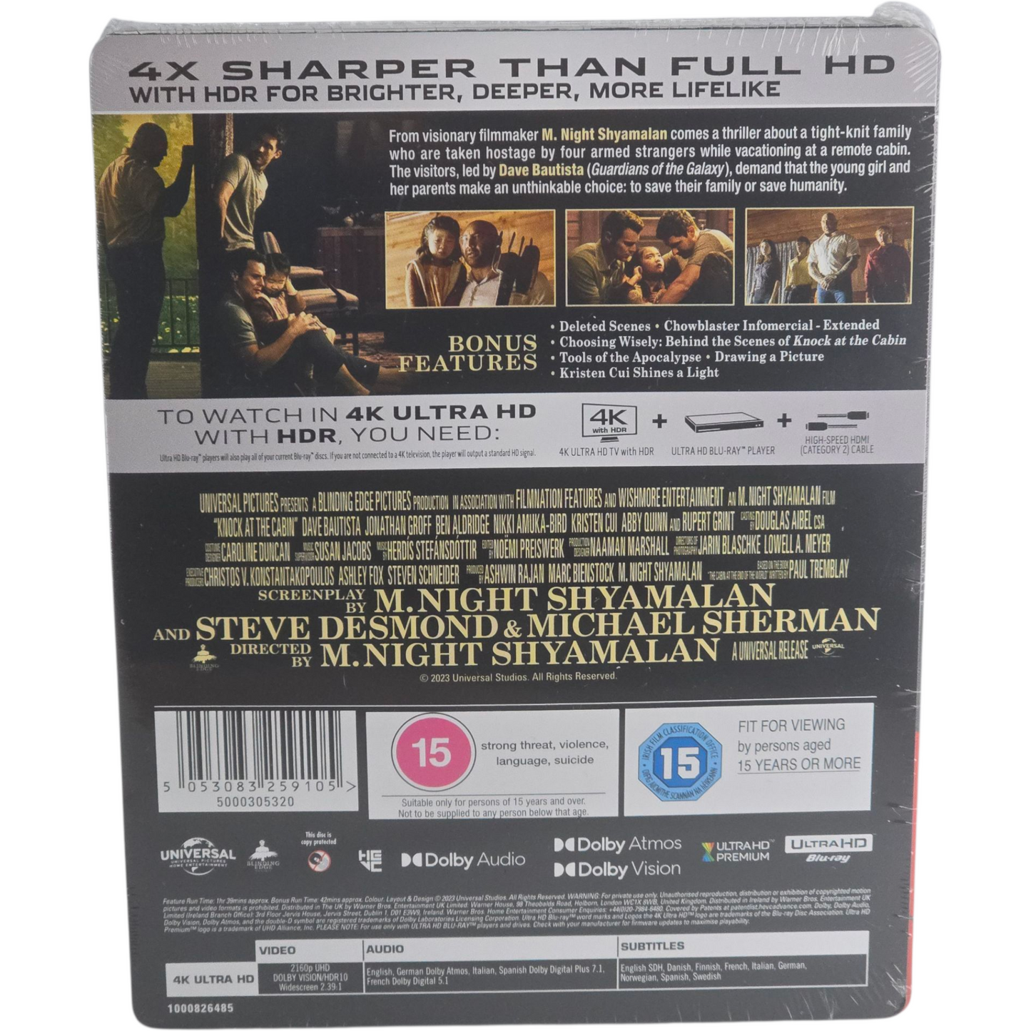 Knock at the Cabin 4K Ultra HD  Steelbook Zavvi Exclusive 2023 Zone Libre