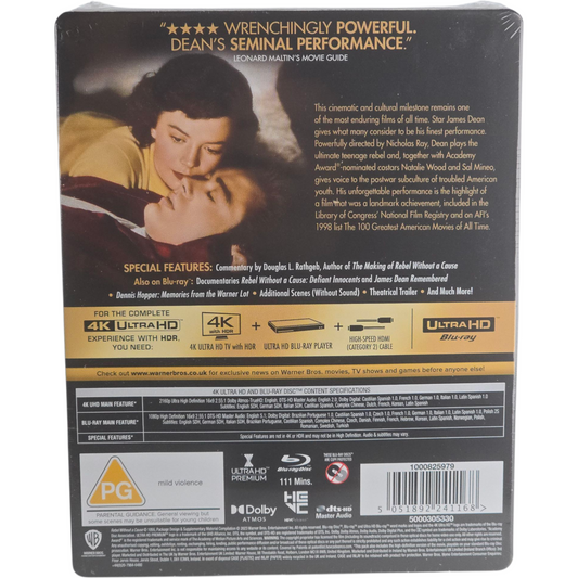 La Fureur de vivre (1955) – SteelBook 4K Ultra HD + Blu-ray – Zone libre + Zone B – vue 3