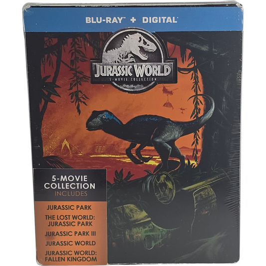 Jurassic Park - Collection 5 films (1993-2018) - Coffret SteelBook Blu-ray - Zone A - vue 2