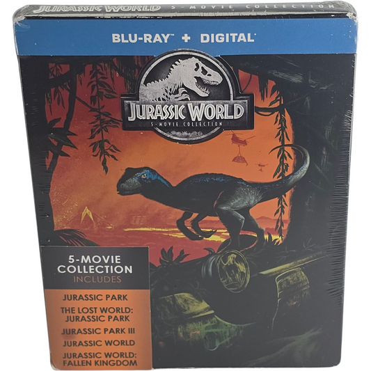 Jurassic World : Collection 5 films Blu-ray SteelBook 2018 Spielberg Region  A