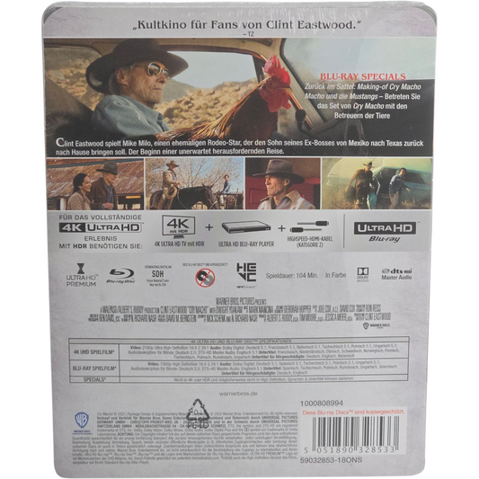 Cry Macho (2021) - SteelBook 4K Ultra HD + Blu-ray - Zone libre + Zone B - vue 3