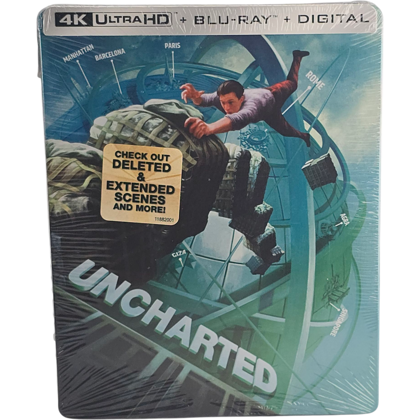Uncharted [ Steelbook + bague ] 4K Ultra HD + Blu-ray + Digital 4K  Zone A
