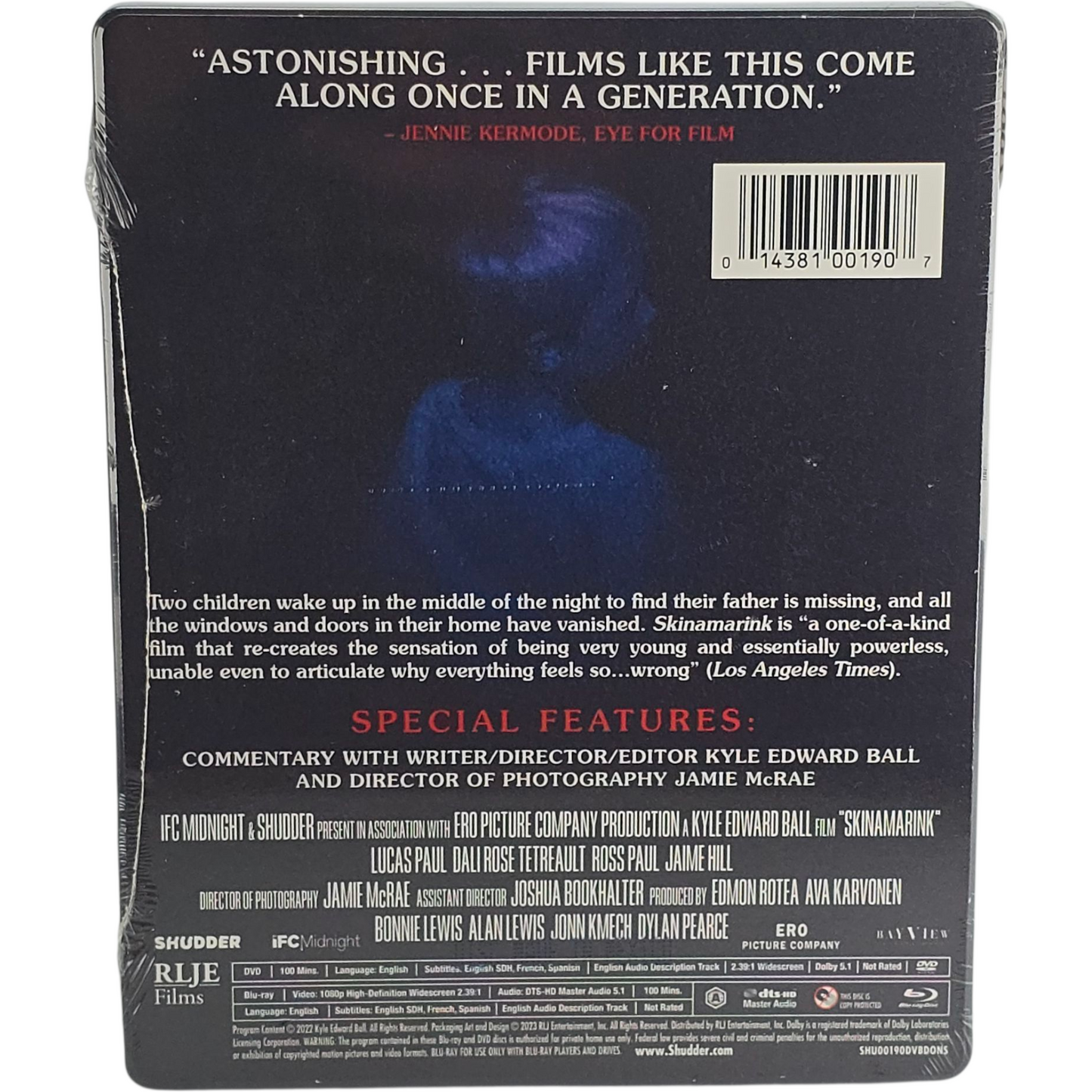 Skinamarink Blu-ray SteelBook Blu-ray + DVD 2023 Dylan Pearce Zone A
