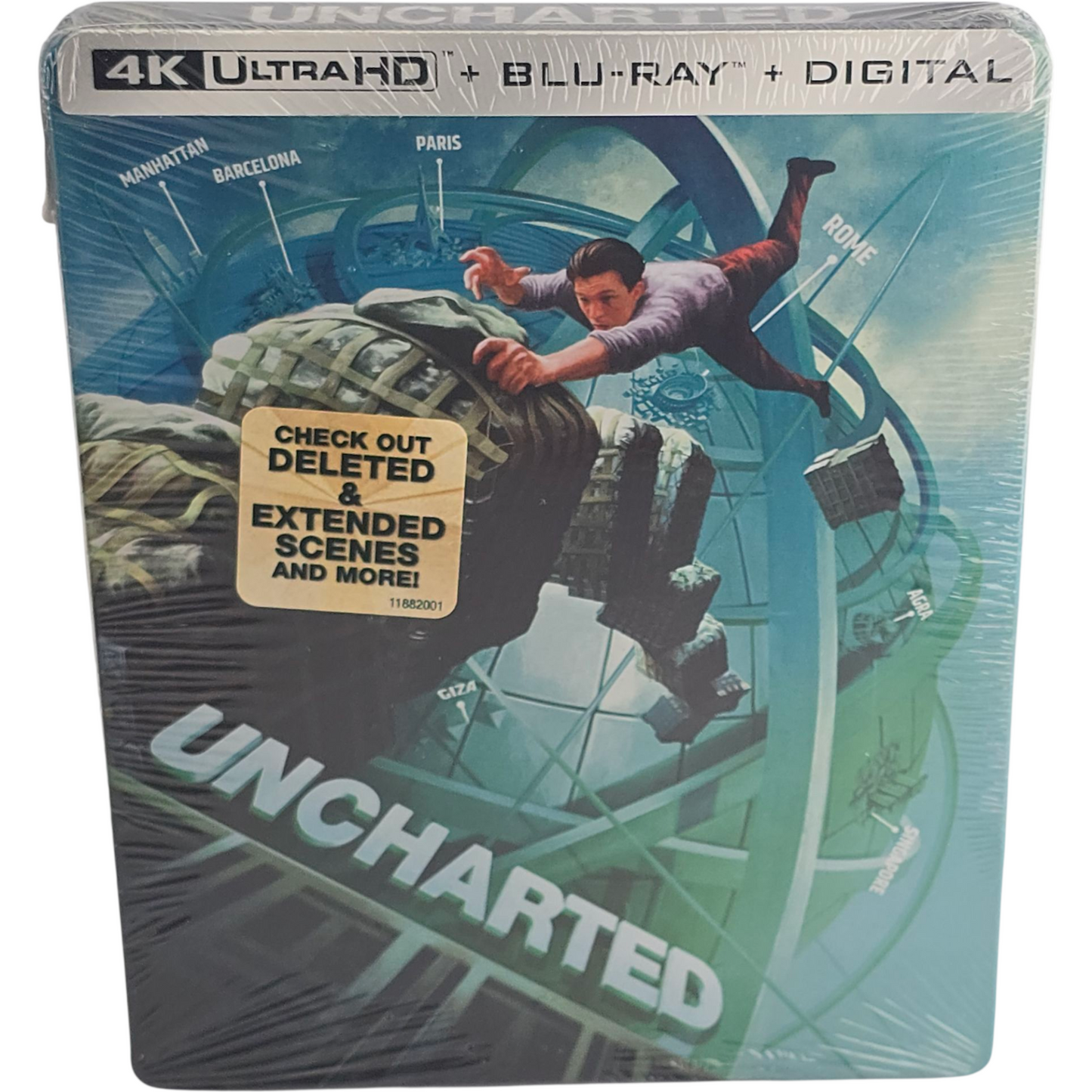 Uncharted [ Steelbook + bague ] 4K Ultra HD + Blu-ray + Digital 4K  Zone A
