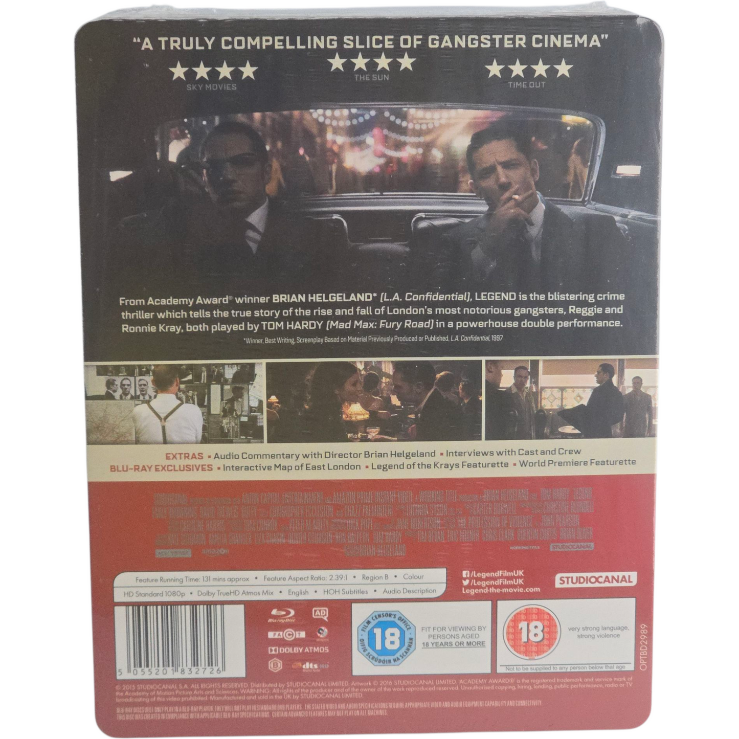 Legend Blu-ray Steelbook titre Débossé Zavvi Exclusive limité Tom Hardy B[-18]